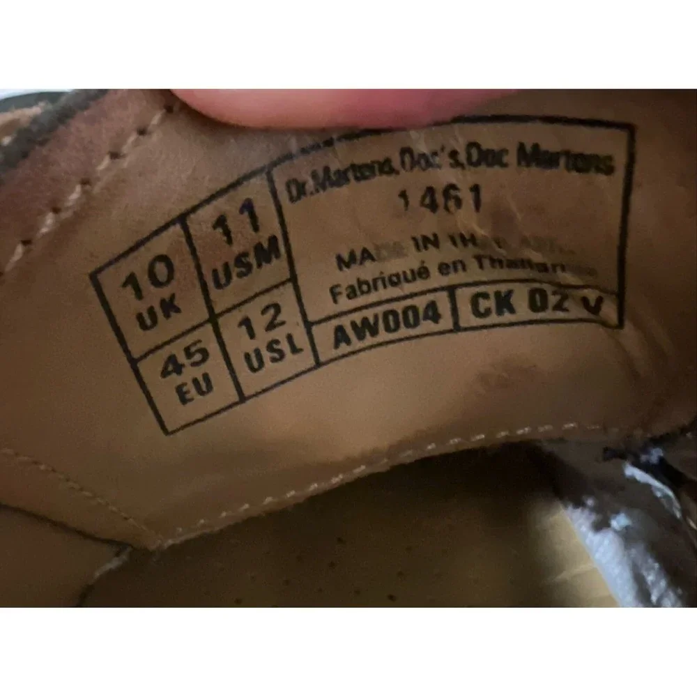 Dr. Martens Men’s Green Leather 3-Eye Derby with Brown Sole